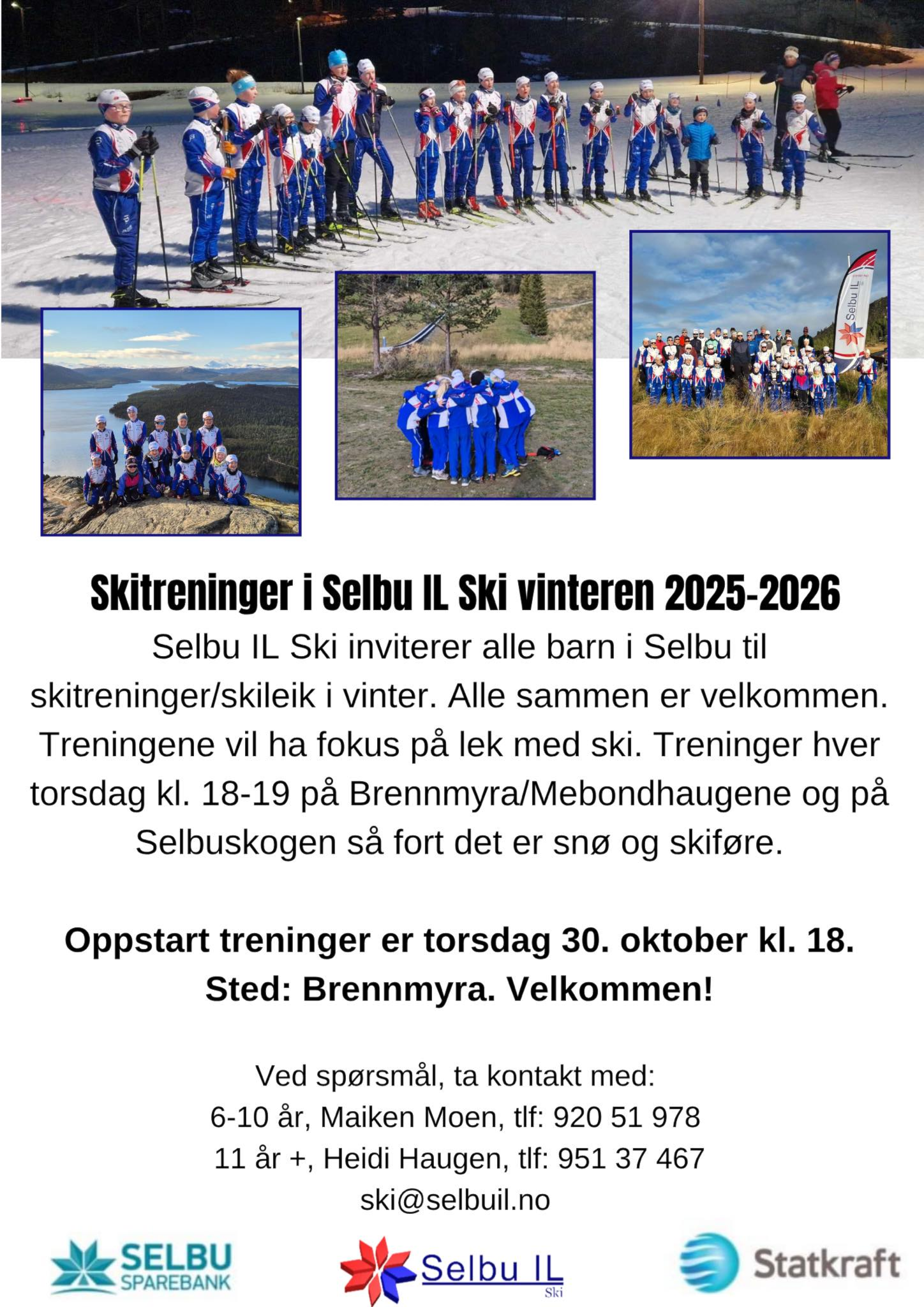 Skileik/Skitreninger starter opp, kom å bli med.